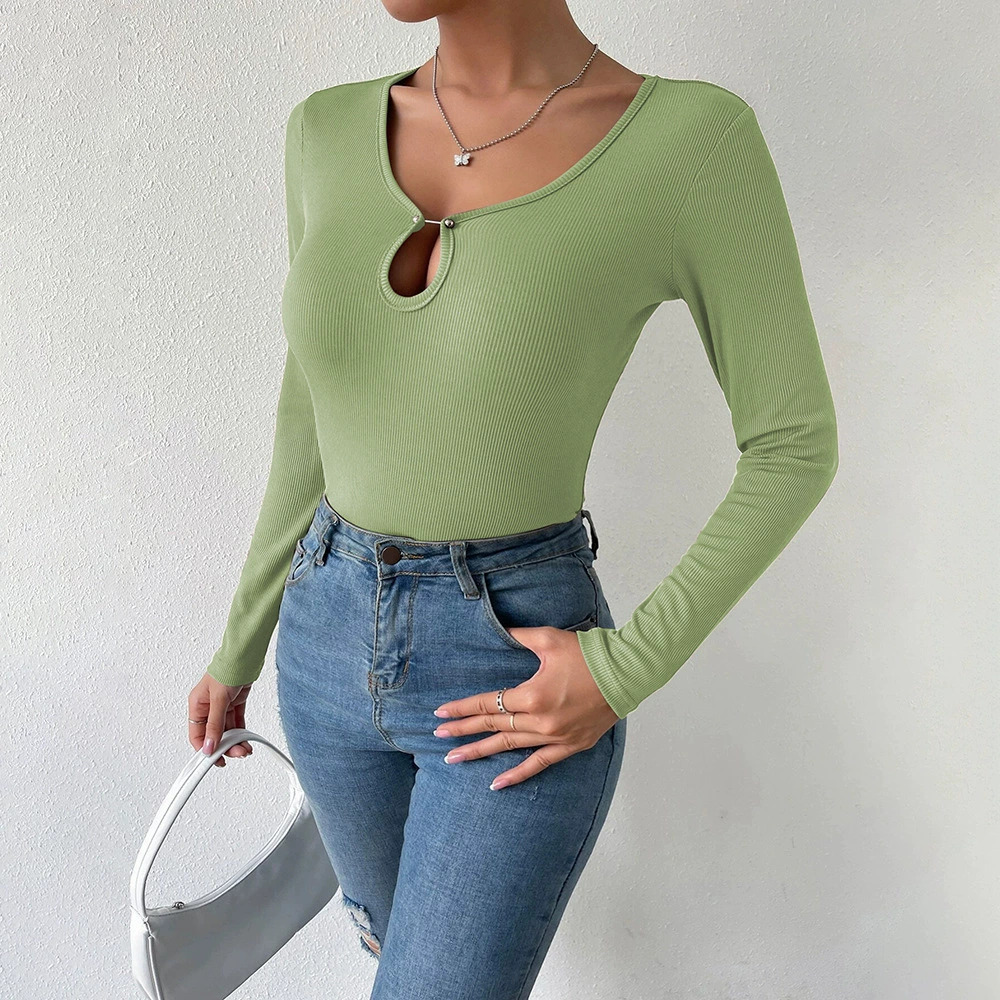 ZARA Comfy Casual Hollow Out Slim Fit Knit Long Sleeve Top Trendy Versatile